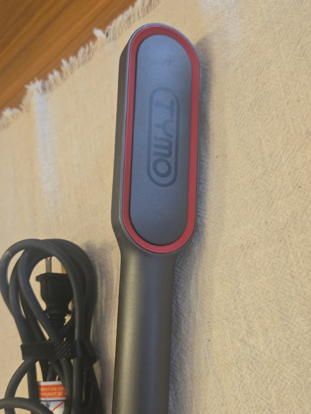 Owala Red & Black Heated Styling Brush — Sleek Straightening Tool